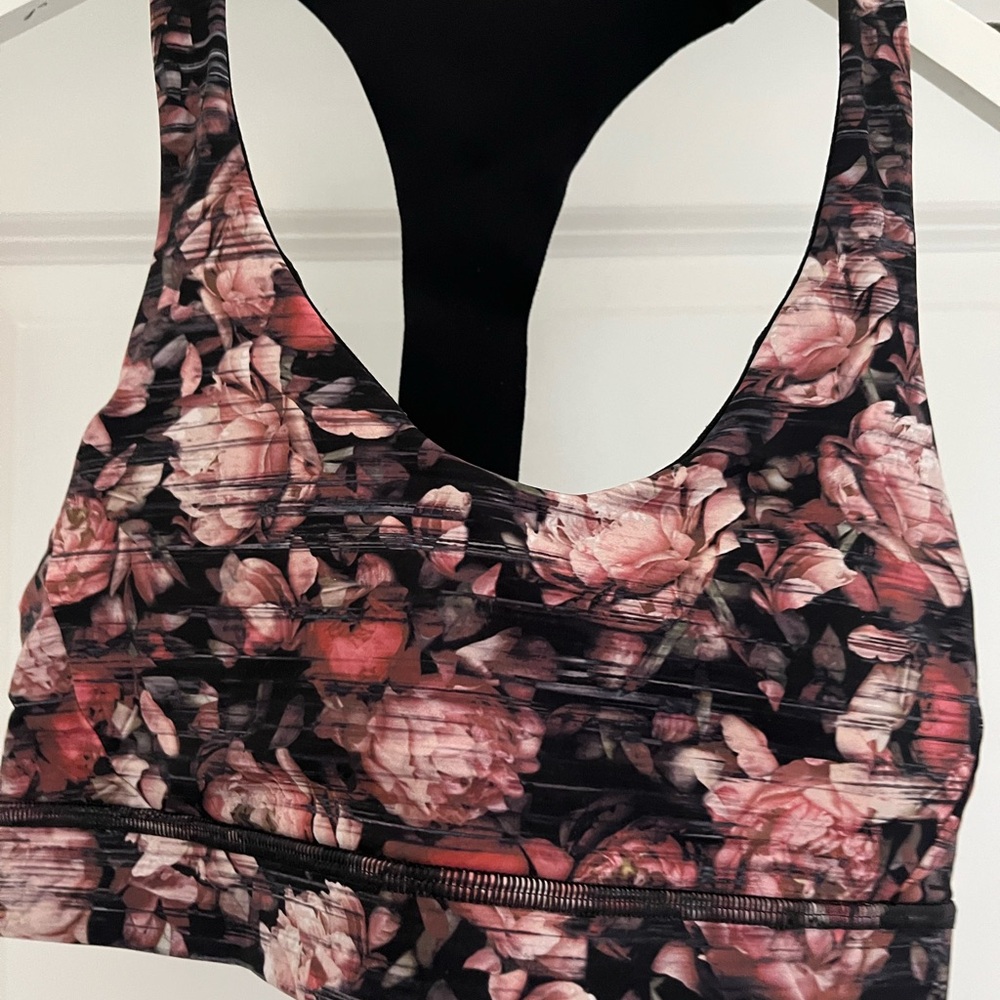 Lululemon Athletica Pink and Black Sports Bra Intimates